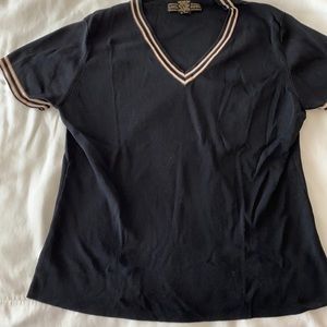 Black short sleeve sweater